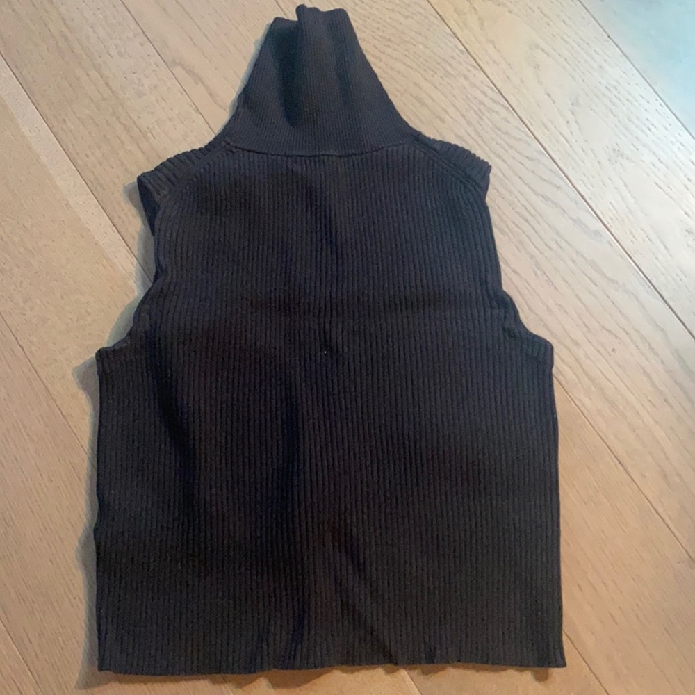 J Crew ribbed sleeveless turtle neck